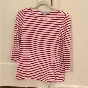 Tuckernuck red and white striped Breton shirt